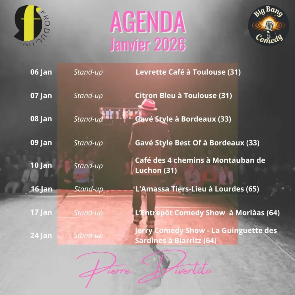 l agenda janvier 2026 de pierre divertito
